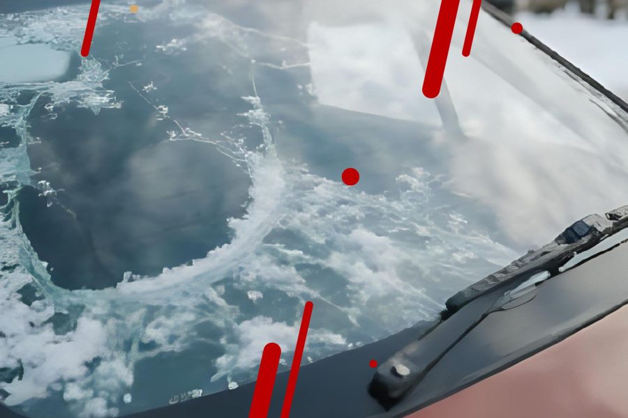 Freezing Danger: Why a Small Crack Demands Immediate Windshield Replacement in the Cold of Utah.